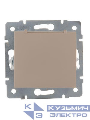 Розетка 1-м СП Karina с заземл. с крышкой керамика механизм крем. LEZARD 707-0388-123