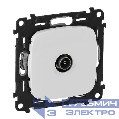 Розетка телевизионная оконечная TV 1-м Valena Allure 10дБ 0-862МГц с лицев. панелью механизм бел. Leg 753760