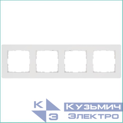 Рамка 4-м G-Flex бел. глянцевый Jasmart G1104W