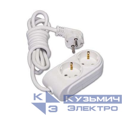 Удлинитель 2х5м с заземл. 16А IP20 ПВС 3х1.5 защ. шторки Makel N2210064