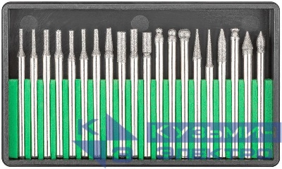 Шарошка усиленная сталь с алмазным напылением штифт диам. 3мм (уп.20шт) MOS 36480М