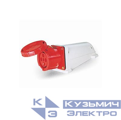 Розетка стационарная ОП PPC 134 63А 4п 3Р+РЕ 380В IP67 Pro JazzWay 5072770