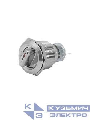 Переключатель GQ22-L-11X/21/S IP65 1НО+1НЗ на 2 положения с фиксацией I-II d22мм метал. Электротехник ET259208