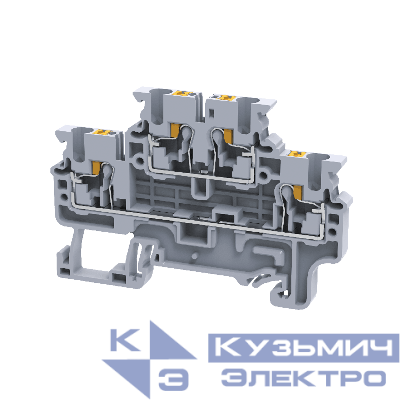 Клемма 2х-ярусная push-in OptiClip CPDL-2.5-2L-I сер. КЭАЗ 331862