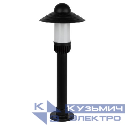 Светильник садово-парковый НТУ 01-60-008 Поллар IP54 E27 max60Вт h660мм напольный черн. ЭРА Б0057494