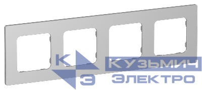 Рамка 4-м СП FLITE РУ-4-К-ФлА алюм. IEK FI-M42-32-20-K47