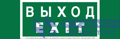 Знак безопасности NPU-3413.E24 "Выход-EXIT" Белый свет a16530