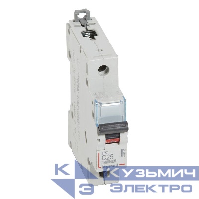 Выключатель автоматический модульный 1п C 25А 16кА DX3 10000 1мод. 230/400В Leg 409116