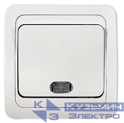 Выключатель 1-кл. СП Classico 2121 10А IP20 с подсветкой бел. ASD / IN HOME 4680005959853