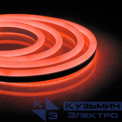 Лента светодиодная LS721 144SMD(2835)/м 12Вт/м 220В IP67 с 1 сетевым шнуром 1 заглушкой 1 коннектором в комплекте красн. (уп.50м) FERON 32712
