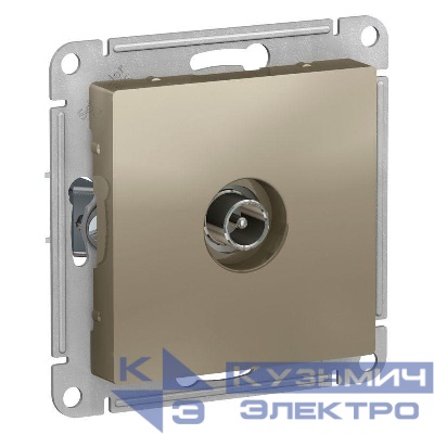 Розетка телевизионная оконечная TV AtlasDesign 1дБ механизм шампань SE ATN000591