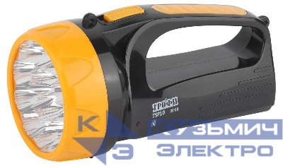 Фонарь-прожектор аккумуляторный TSP10 15LED 2 режима 4В 1.5А.ч ЗУ 220В (картон. упак.) Трофи Б0016537