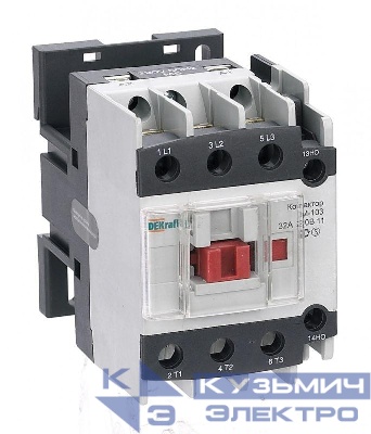 Контактор КМ-103 32А кат. 24В AC 1НО+1НЗ AC-3 DEKraft 22120DEK