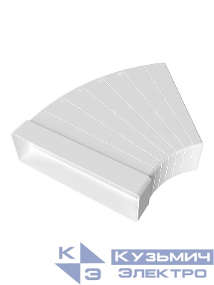 Колено разноугловое горизонт. 60х204 ERA 620КРП