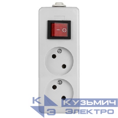 Колодка удлинителя 2-м без заземл. K-2s с выкл. Эра Б0003475