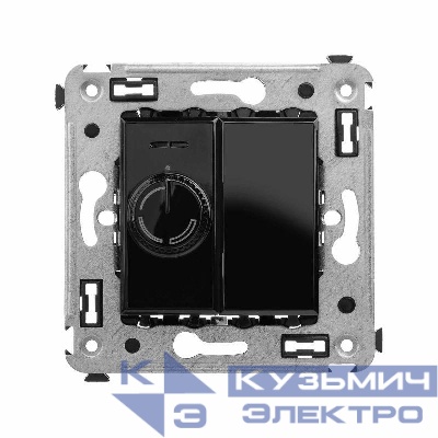Диммер поворотный СП Avanti "Черный квадрат" DKC 4402133