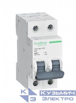 Выключатель автоматический модульный 2п C 6А 4.5кА City9 Set 230В SE C9F34206