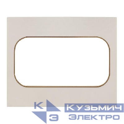 Рамка для розетки 2-м Стокгольм бел. с линией цвета шампань PROxima EKF EYM-G-305-20