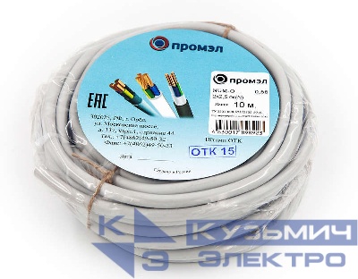 Кабель NUM-O 2х2.5 (бухта 10м) (шт) ПромЭл 13321330