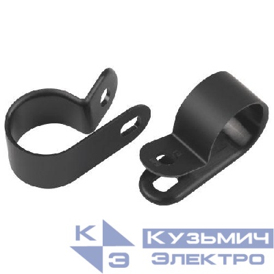 Скоба кабельная под винт 20мм нейлон. черн. (уп.50шт) Эра Б0066629