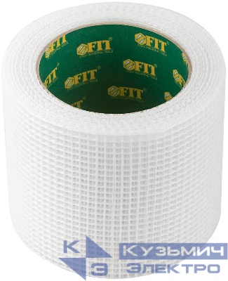 Лента стеклотканевая клейкая 100ммх20м FIT 11446