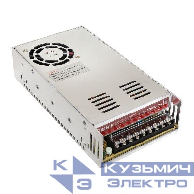 Блок питания на монтажную панель 500Вт Uвх 220В AC m Uвых 24В DC постоянного тока EKF MPS-500W-24