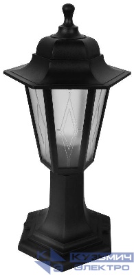Светильник садово-парковый PP4104 C02 НТУ 06-60-001 У1 "Оскар1" 6-гран. пласт. +пласт. черн. Camelion 13842