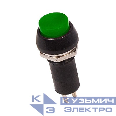 Выключатель-кнопка 250В 1А (2с) ON-OFF зел. (PBS-11А) Rexant 36-3032