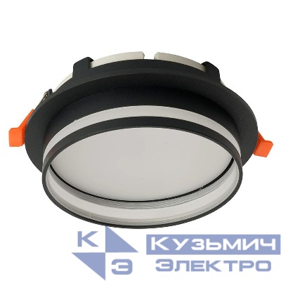 Светильник DL702 25Вт 230В GX70 потолочн. встраив. круг без лампы черн. LUNA FERON 51098