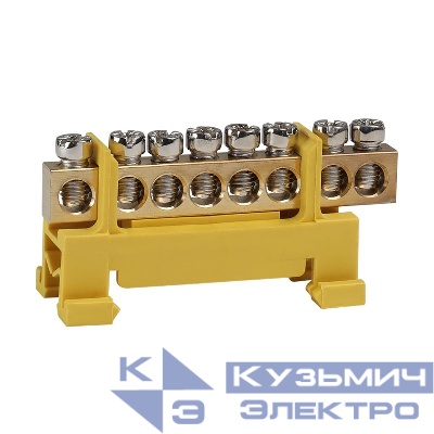 Шина нулевая тип Стойка OptiKit BB-S-PE-DIN-8-6х9 желт. КЭАЗ 277836