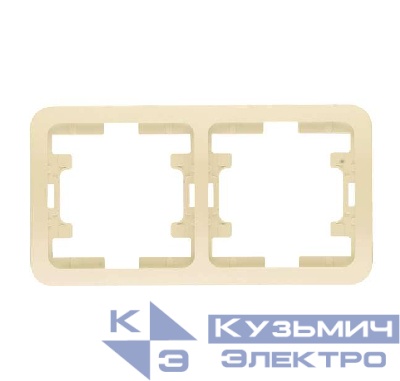 Рамка 2-м Mimoza горизонт. крем Makel 32012