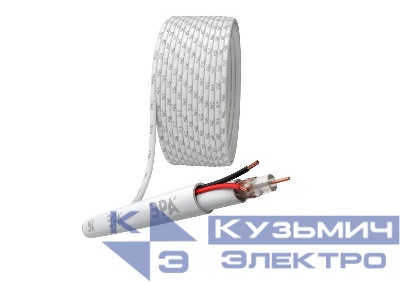 Кабель для аналогового видеонаблюдения K-0.5-PVC КВК-В-2+2х0.5кв.мм 200м бел. Эра Б0052732