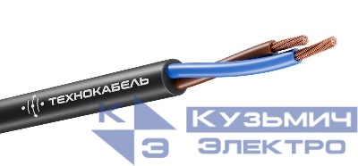 Провод ПВС 2х2.5 380В Ч (бухта) (м) Технокабель 00-00149099