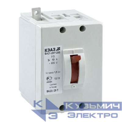 Выключатель автоматический 1п 16А 6Iн ВА21-29Т-120010 У3 600В DC КЭАЗ 101383
