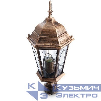 Светильник PL162 60Вт E27 230В садово-парковый черн. зол. FERON 11329