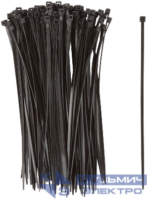 Хомут для проводов 3.6х200мм нейлон. черн. (уп.100шт) FIT 60349