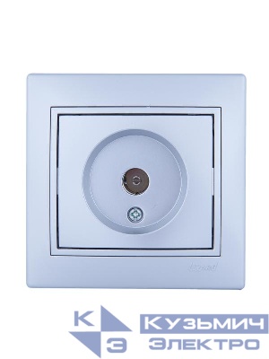 Розетка телевизионная оконечная TV СП Mira сер. металлик LEZARD 701-1010-130