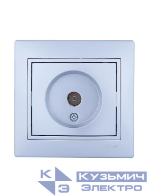 Розетка телевизионная оконечная TV СП Mira сер. металлик LEZARD 701-1010-130