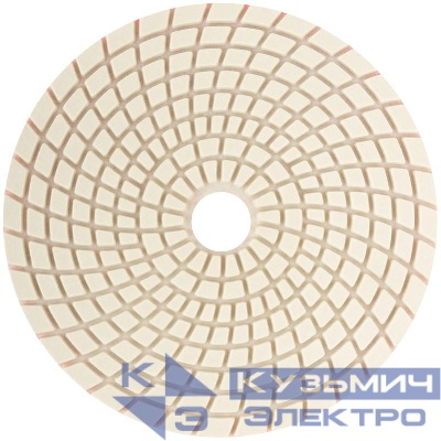 Круг шлифовальный алмазный гибкий АГШК (липучка) влажное шлифование 125мм Р 400 FIT 39884