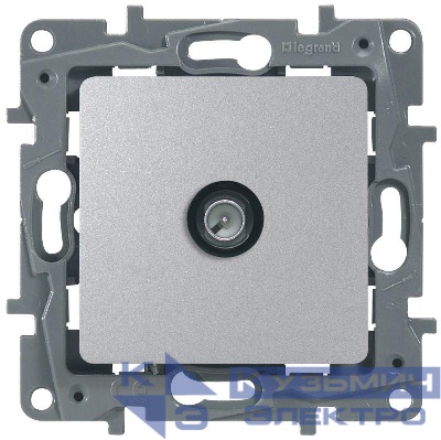 Розетка телевизионная TV СП Etika 2дБ 0-2400МГц с топологией "звезда" механизм алюм. Leg 672451