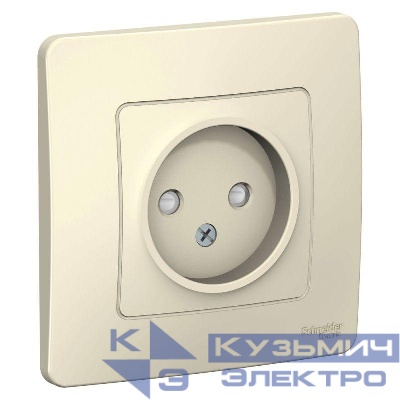 Розетка 1-м СП Blanca 16А IP20 250В без заземл. защ. шторки молоч. SE BLNRS000112