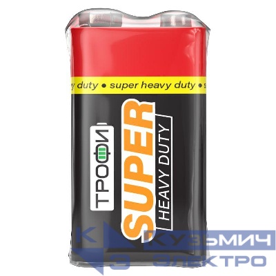 Элемент питания солевой "крона" 6F22-1S Трофи C0033717