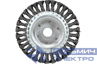 Diamond Industrial Корщетка дисковая 150x22,2 мм жесткая крученая проволока 0,5 мм DIDSHH15022 Diamond Industrial