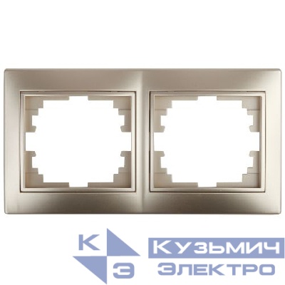 Рамка 2-м СП Plano 1-502-04 гор. шампань Intro Б0030095