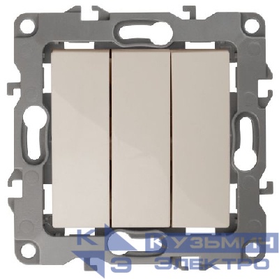 Выключатель 3-кл. СП Эра12 12-1107-02 10А IP20 250В 10AX механизм сл. кость Эра Б0014670