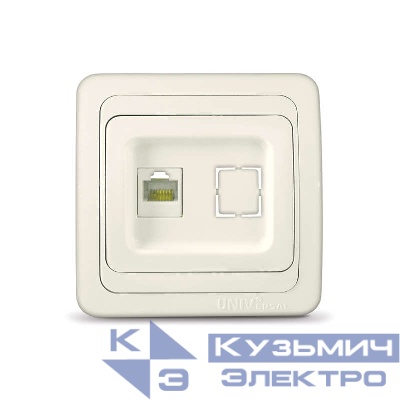 Розетка компьютерная 1-м СП Валери сл. кость UNIVersal Б-В0035