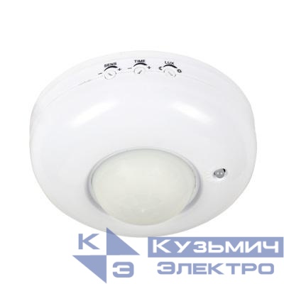 Датчик движения инфракрасный ДД 20В 800Вт 360 гр.6м IP33 бел. IN HOME 4690612033860