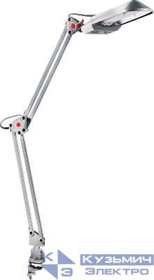 Светильник KD-017C настол. струбцина 230В 11Вт КЛЛ 2G7 серебр. Camelion 3280