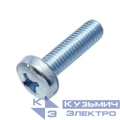 Винт с полукруглой головкой М5х30 DIN 7985 класс прочн. 4.8 цинк (пакет) (уп.100шт) СТРОЙМЕТИЗ UTORM3101478