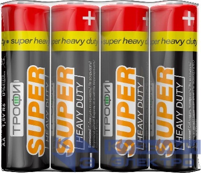 Элемент питания солевой AA/R6 R6-4S (уп.4шт) Трофи C0033715